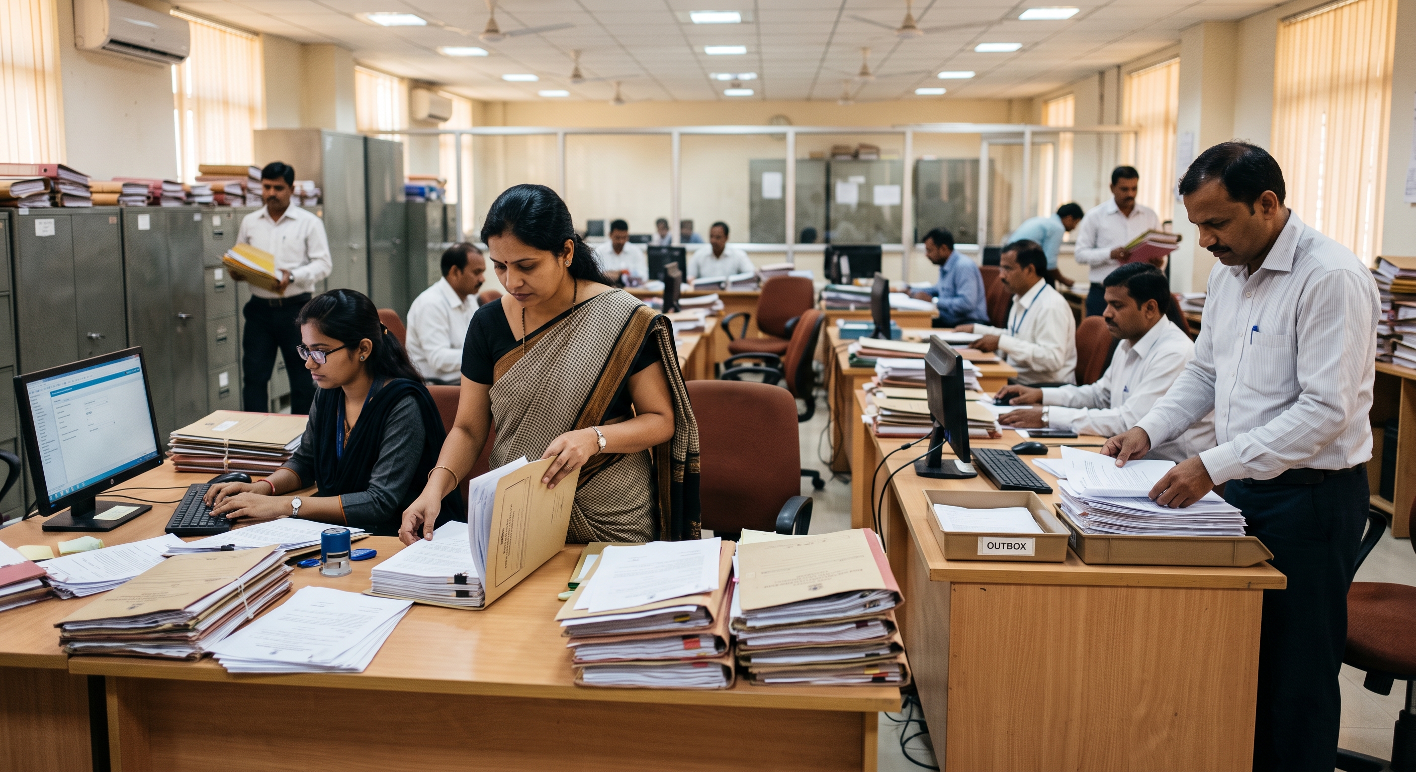 Documents being processed by the concerned departments